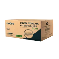 Papel Toalha Interfolhas Slim - 20x20cm - c/ 2000fls - Nobre