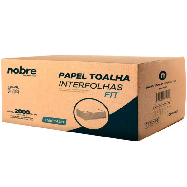 Papel Toalha Interfolhas Fit -20x23cm - c/ 2000fls - Nobre Imagem