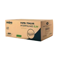 Papel Toalha Interfolhas Slim - 20x20cm - c/ 4800fls - Nobre - Foto 2