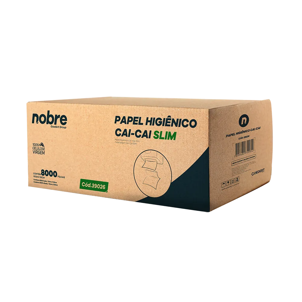 Papel Higiênico Cai Cai - 10x20cm - c/ 8000fls - Nobre