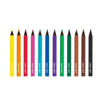 Lápis de Cor Wave Mini Reciclado – 12 Cores | Sustentável | Escolar e Infantil - Foto 2