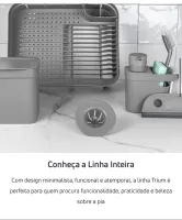 Escorredor de Louças Trium Cinza - Foto 6