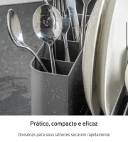 Escorredor de Louças Trium Cinza - Foto 7