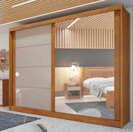Guarda-Roupa Viena 2 portas correr 2,02 metros 100%mdf