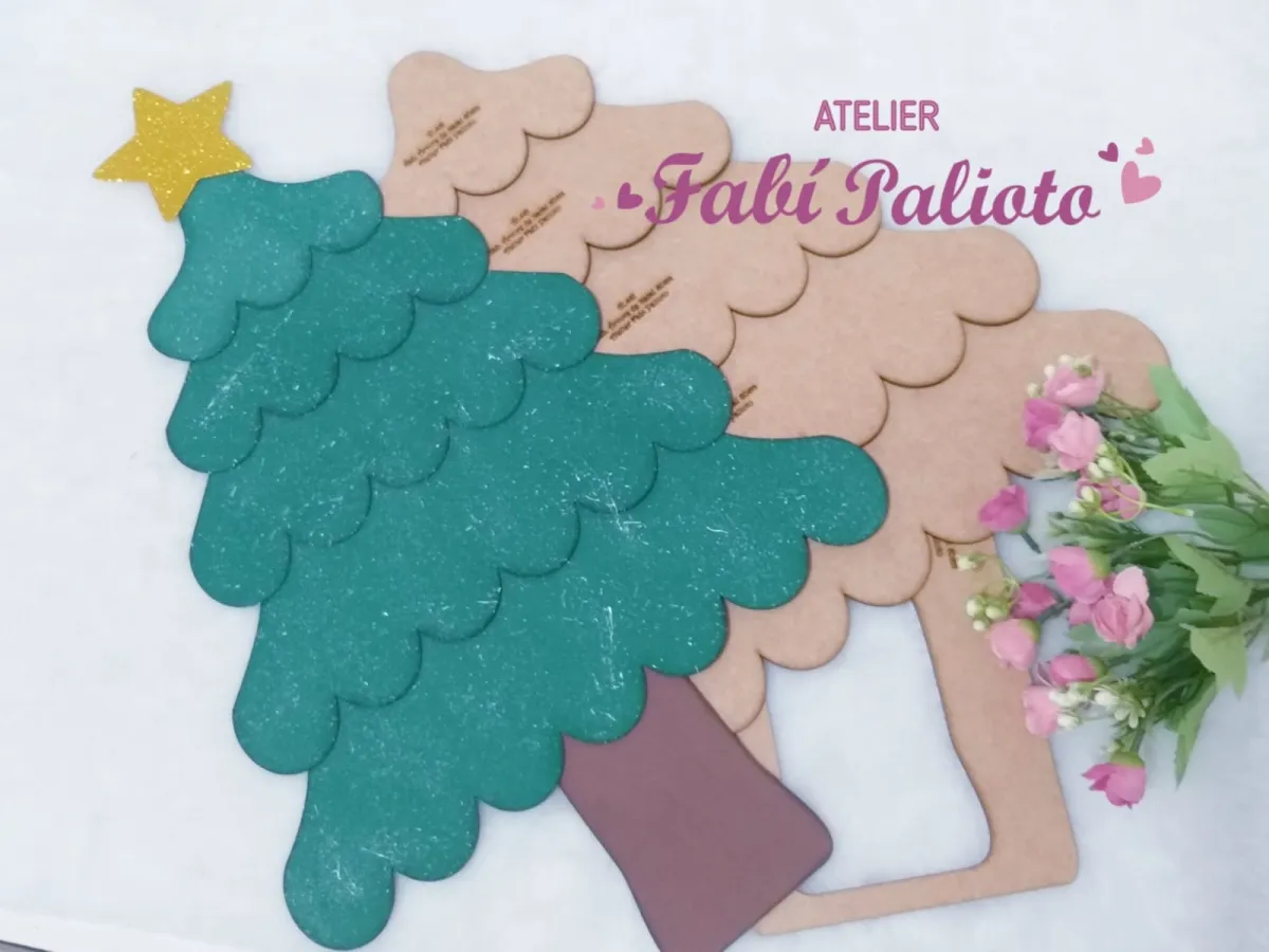 G1.461   Gabarito de Moldes em MDF Árvore de Natal 60cm 
