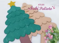 G1.461   Gabarito de Moldes em MDF Árvore de Natal 60cm  - Foto 2