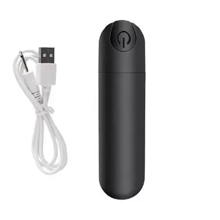 Vibrador Power Bullet Preto Recarregável - 10 Modos de Vibração Imagem