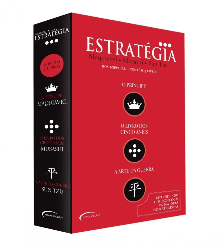 BOX O ESSENCIAL DA ESTRATEGIA - MAQUIAVEL - MUSASHI - SUN TZU (PRODUTO USADO - MUITO BOM)