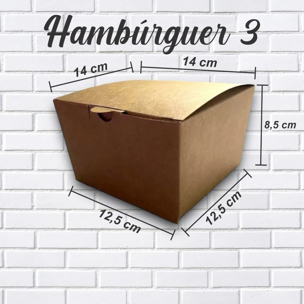 Caixa para Hambúrguer - Nº 3