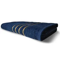 Jogo de Toalha 2 Banho 2 Rosto - 4pçs Coleção Montreal 100% Algodão Azul - Foto 2