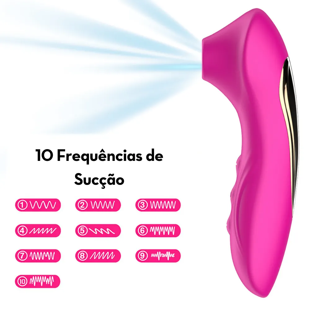 VIBRADOR E ESTIMULADOR CLITORIANO POR SUCÇÃO MVS1019
