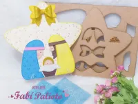 G1.468   Gabarito de Moldes em MDF  Estrela Sagrada Família