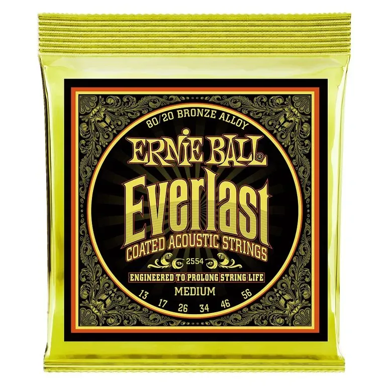 Corda Ernie Ball 013 Everlast Coated 80/20 Bronze para Violão Aço Imagem