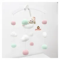 Móbile Ursinha dormindo  - Nuvem + Bolinhas - Foto 2