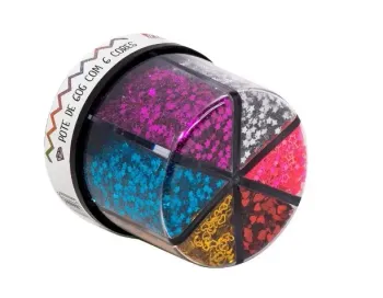 DI13 Glitter Shaker Estrelas e Corações