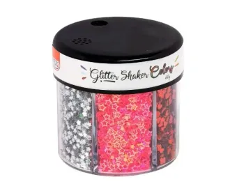 DI13 Glitter Shaker Estrelas e Corações - Foto 2