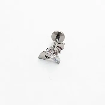 Labret em Titânio 1.2mm - MORCEGUINHO - TIT17 - Foto 2
