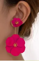 1 Par Metálico Fashionable Doce Floral & Pétala Em Forma Personalidade Brincos , Presente De Namoro - Foto 2
