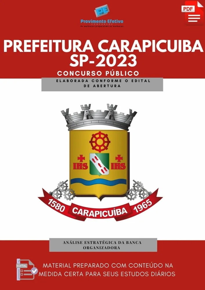 Apostila Prefeitura Carapicuiba SP 2023 Imagem
