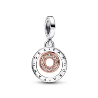 Colar com Berloque pendente circulo pandora signature – em Prata925 - Foto 3