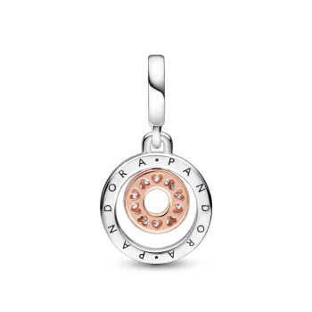 Colar com Berloque pendente circulo pandora signature – Inspiração Pandora - Foto 2