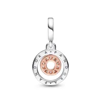 Colar com Berloque pendente circulo pandora signature – em Prata925 - Foto 2