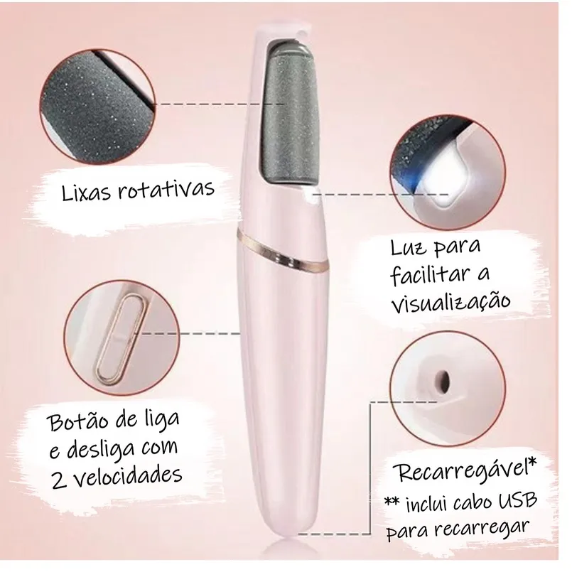 Lixa Esfoliadora Profissinal Elétrica Recarregável Beauty Imagem