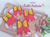 G1.470   Gabarito de Moldes em MDF  Laço Natalino