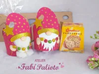 G1.471   Gabarito de Moldes em MDF  Porta Mini Panetone Gnomo