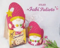 G1.472   Gabarito de Moldes em MDF  Porta  Panetone Gnomo Noel