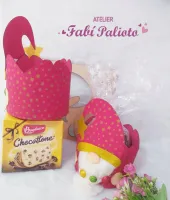 G1.472   Gabarito de Moldes em MDF  Porta  Panetone Gnomo Noel - Foto 2