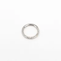 Argola em Titânio MARTELADA Clicker 1.2mm x 08mm TIT19 - Foto 4