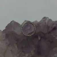 Argola em Titânio MARTELADA Clicker 1.2mm x 08mm TIT19 - Foto 2