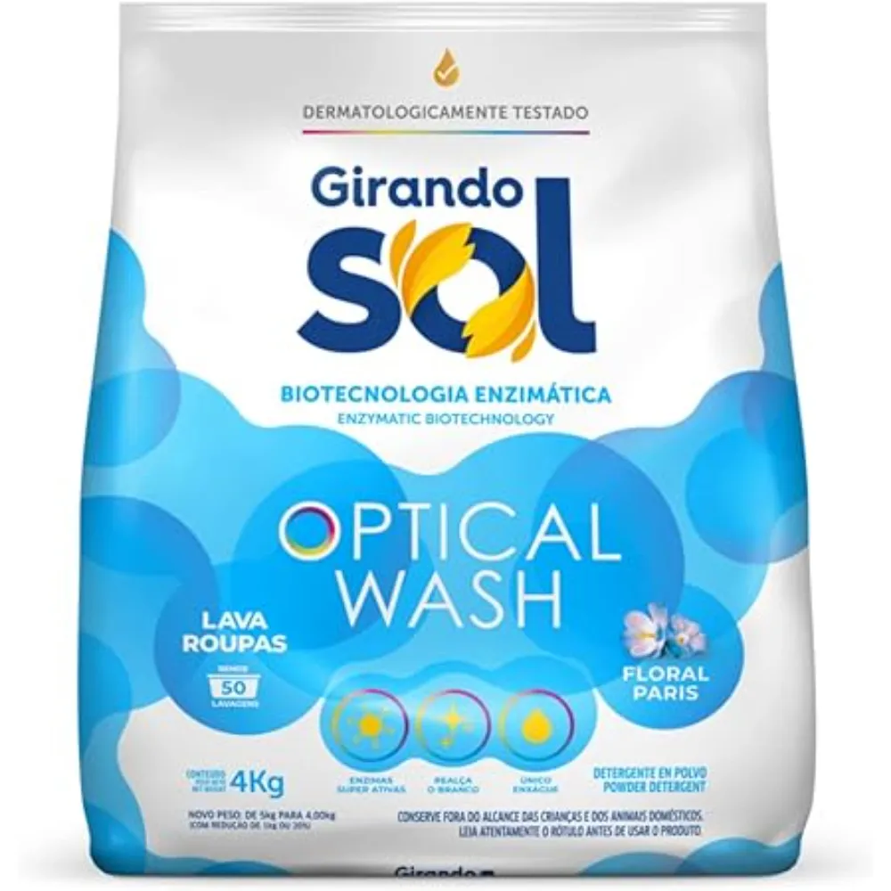 Lava Roupas em Pó Floral Paris Girando Sol 4Kg