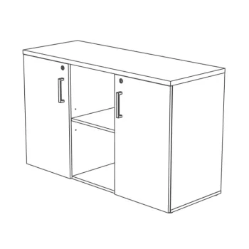 Armário Baixo Credenza 1200 com 2 portas Concept - Foto 2