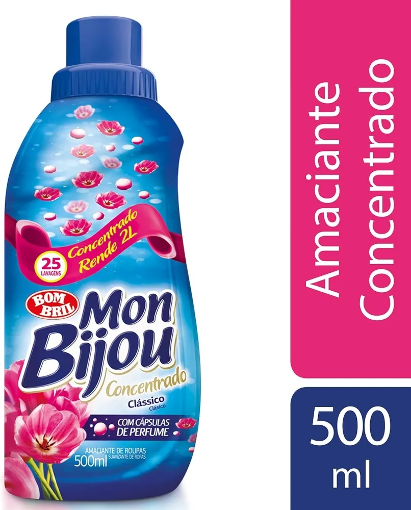 Amaciante Concentrado Clássico Mon Bijou 500Ml