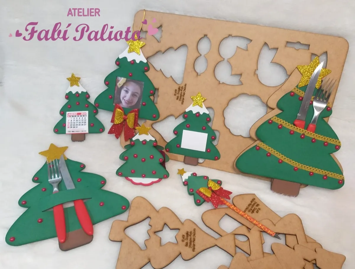 G1.473   Gabarito de Moldes em MDF  Coleção Pinheiro Fofo