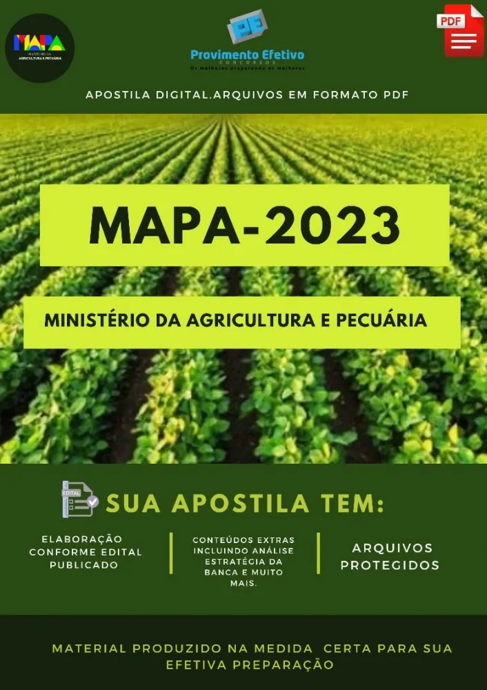 Apostila MAPA 2023 cargo FARMACÊUTICO