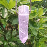COLAR DIFUSOR DE PEDRA NATURAL PARA AROMATERAPIA Ponta de Ametista - 0105 - Foto 2