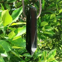 COLAR DIFUSOR DE PEDRA NATURAL PARA AROMATERAPIA Ponta Obsidiana Negra - 0107 - Foto 6