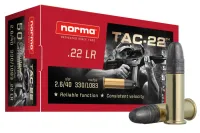 MUNIÇÃO CAL .22 LR NORMA TAC-22 40gr CX C50 