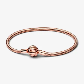 Bracelete Moments Corrente Cobra Fecho Nó – Inspiração Pandora
