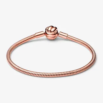 Bracelete Moments Corrente Cobra Fecho Nó – Inspiração Pandora - Foto 2