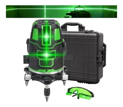 Nivel Laser Verde 2 Linhas Verde Profissional + Maleta