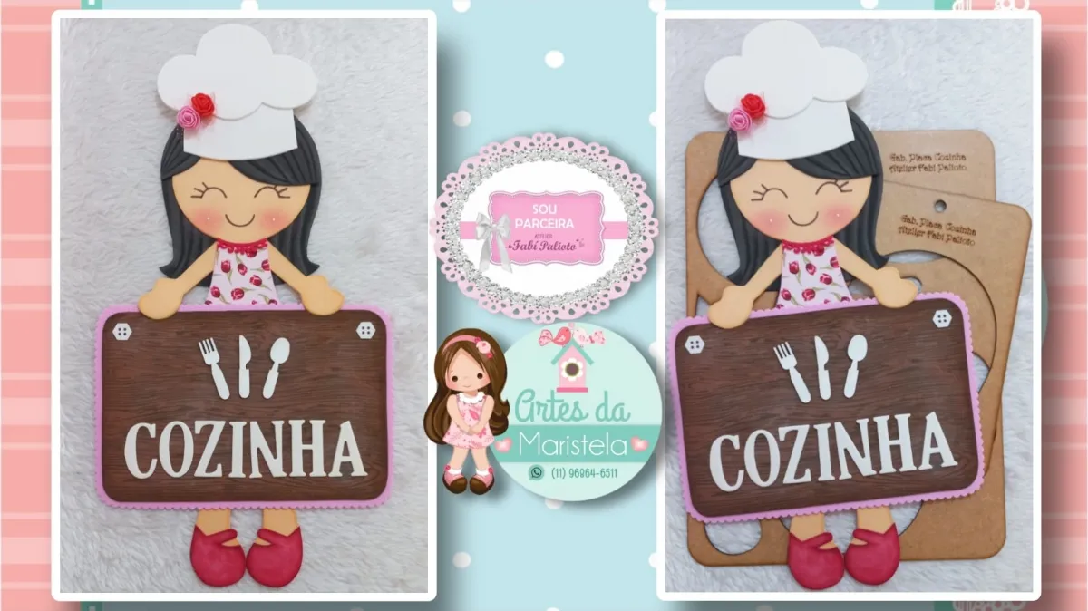 G44 Gabarito de Moldes em MDF Placa de Cozinha