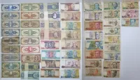 Lote com 54 Cédulas Nacionais das Imagens - Estado de Conservação UTG á MBC - Algumas cédulas estão rasgadas e c/ danos