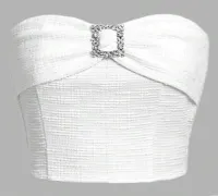 SHEIN MOD Detalhe De Strass Tube Top - Foto 2