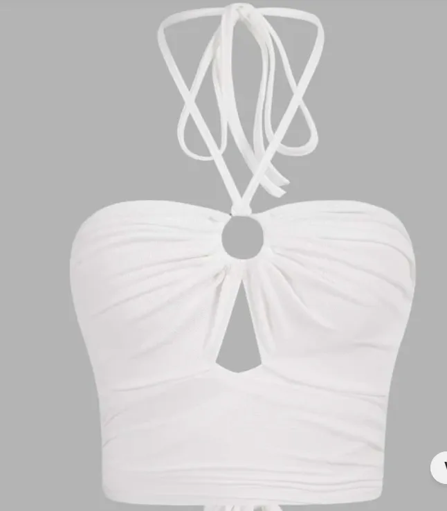 SHEIN ICON Topo do cabresto cortar fora amarrado sem costas
