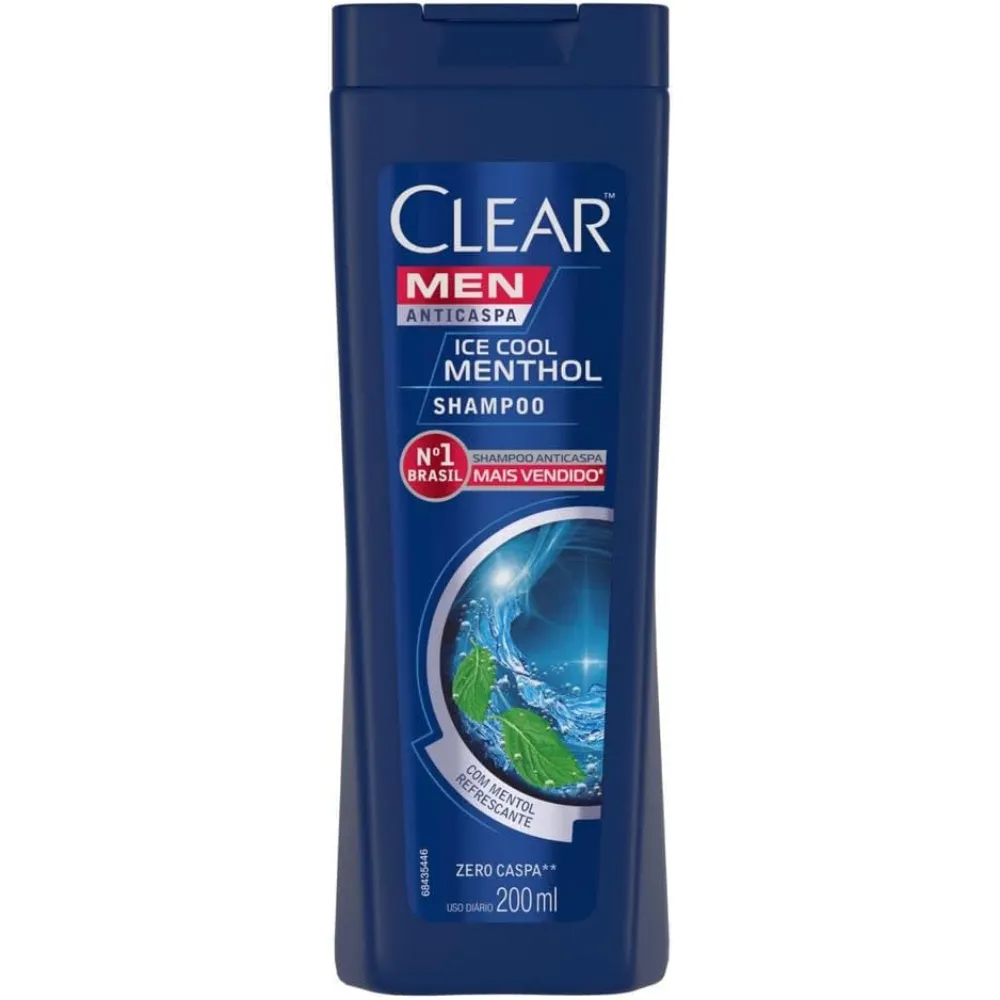Clear Shampoo Men Ice Cool Menthol 200Ml Imagem