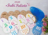 G1.474  Gabarito de Moldes em MDF Quebra Cabeça Números e Quantidades - Foto 3